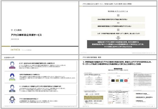 『アクセス解析自立支援サービス』資料サンプル